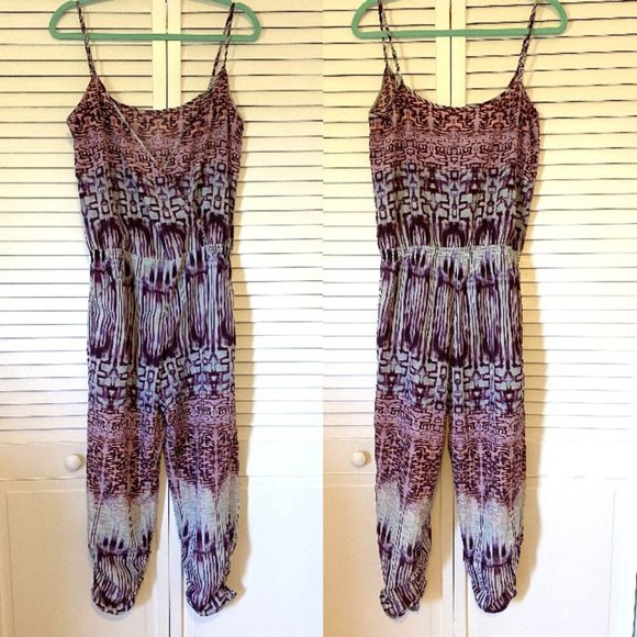 Boho Patterned Jumpsuit M - Picture 2 of 11